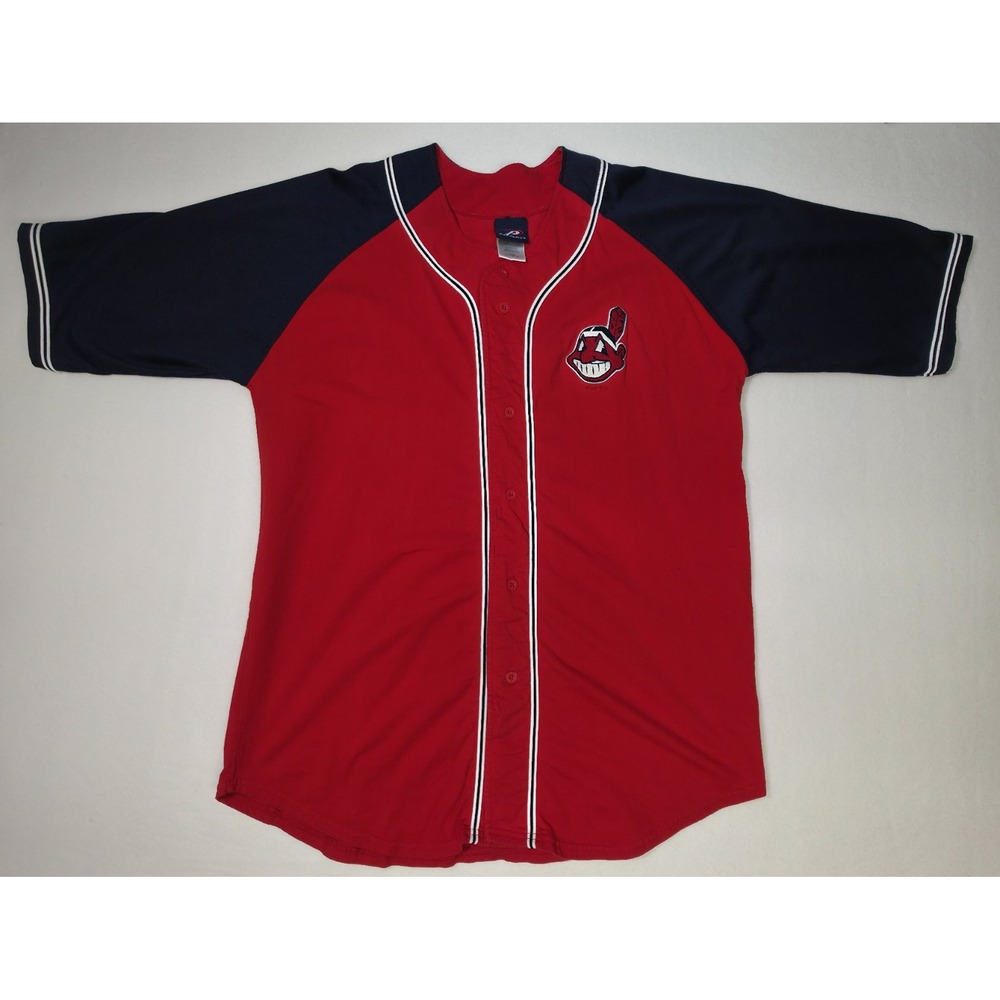 VTG Cleveland‎ Guardians Indians Chief Wahoo Jersey Mens XL Pro Players